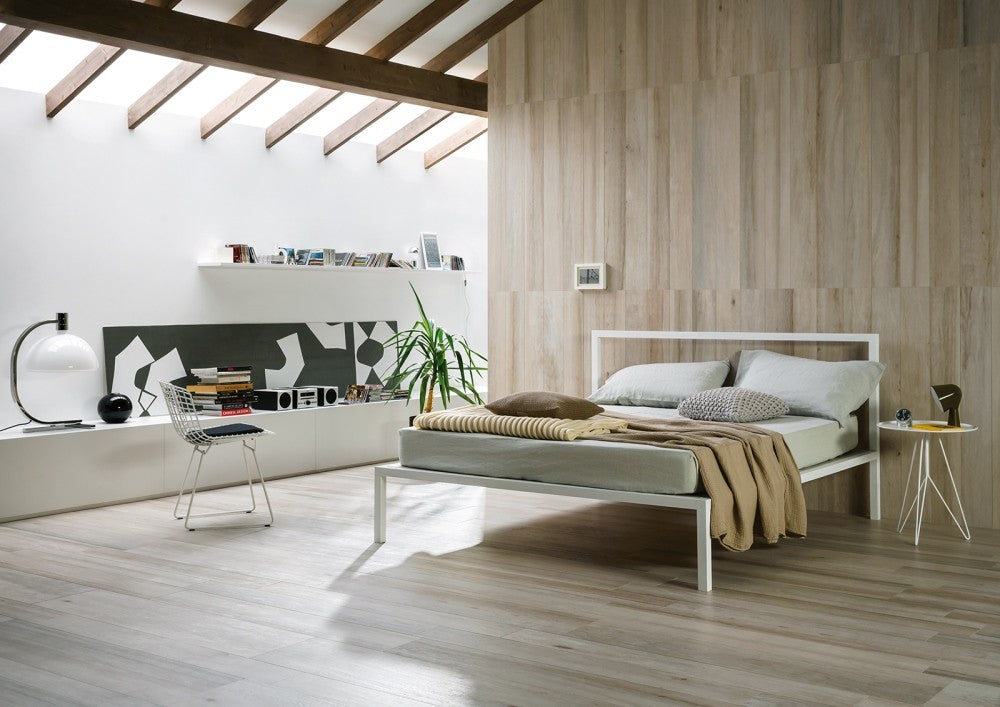 Gresie exterior / interior portelanata rectificata maro 15x120 cm, Marazzi Treverkchic Noce Francese