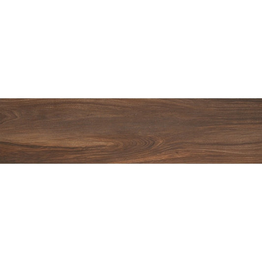 Gresie exterior / interior portelanata rectificata maro 30x120 cm, Marazzi Treverkchic Noce Italiano