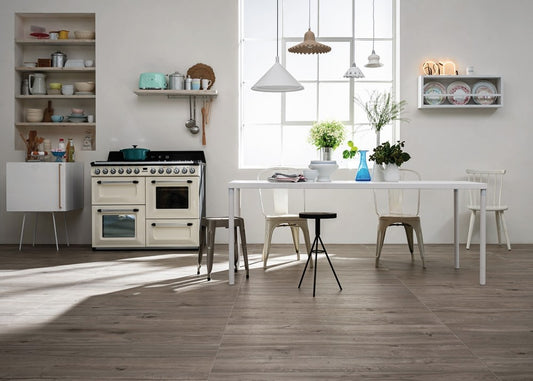 Gresie exterior / interior portelanata gri 20x120 cm, Marazzi Treverkever Ash