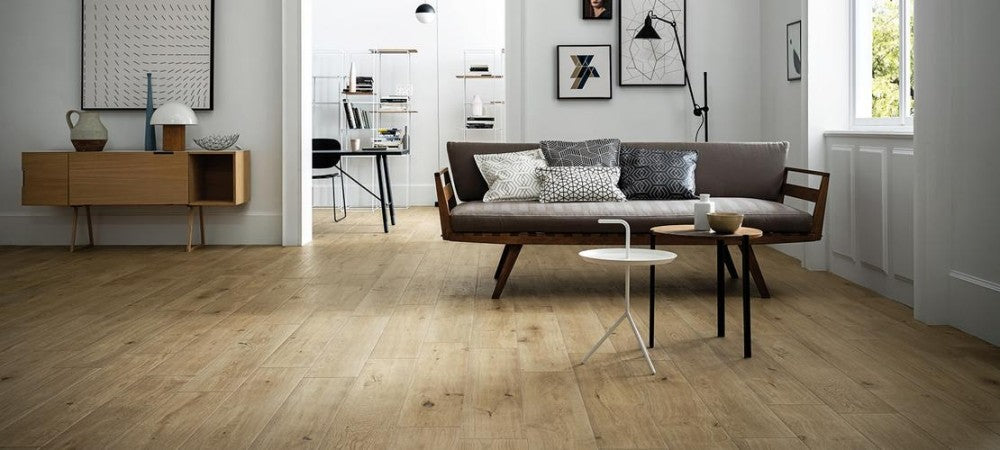 Gresie exterior / interior portelanata bej 20x120 cm, Marazzi Treverkever Natural
