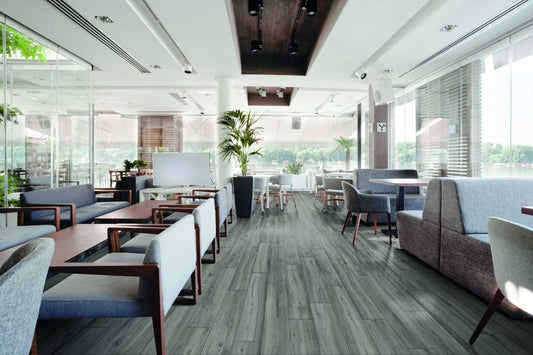 Gresie exterior / interior portelanata gri 15x90 cm, Marazzi Treverkheart Grey