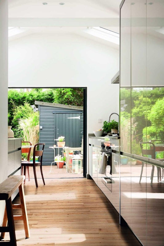 Gresie exterior / interior portelanata bej 15x90 cm, Marazzi Treverkheart Outdoor Beige Grip