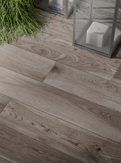 Gresie interior gri 20x120 cm, Marazzi Treverkmore Fume