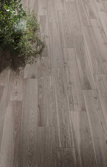 Gresie interior gri 20x120 cm, Marazzi Treverkmore Fume