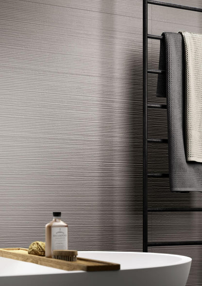 Faianta baie / bucatarie rectificata antracit 40x120 cm, Marazzi Materika Struttura Spatula Antracite