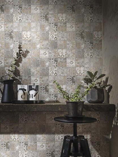 Mozaic 37.5x37.5 cm, Marazzi Memento Old White/Canvas/Taupe Vintage