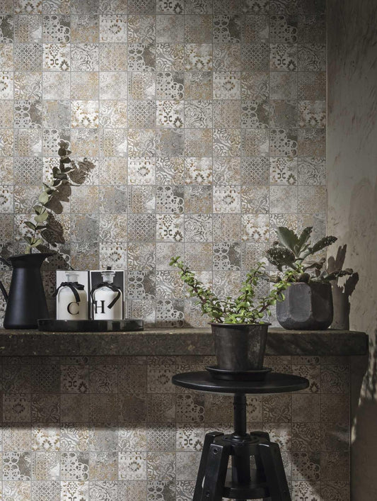 Mozaic 37.5x37.5 cm, Marazzi Memento Old White/Canvas/Taupe Vintage