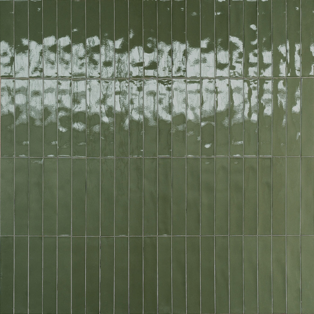 Faianta baie / bucatarie verde 5.3x30 cm, Marazzi Luz Oliva