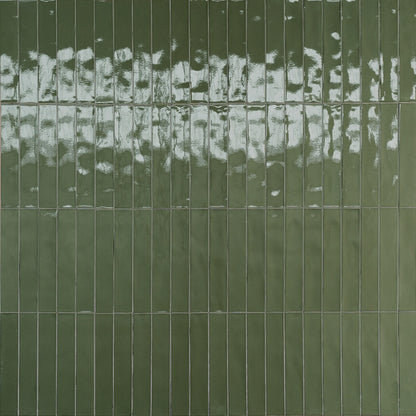 Faianta baie / bucatarie verde 5.3x30 cm, Marazzi Luz Oliva
