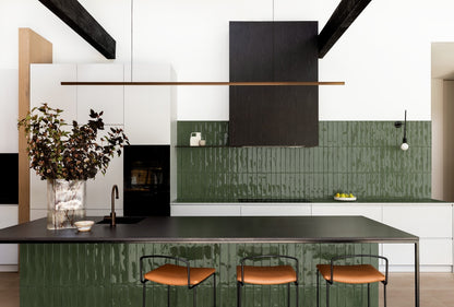 Faianta baie / bucatarie verde 5.3x30 cm, Marazzi Luz Oliva