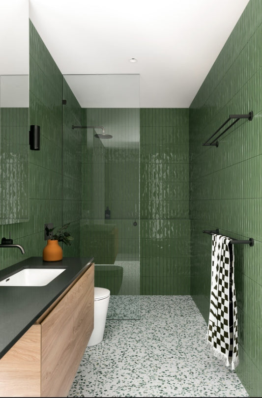 Faianta baie / bucatarie verde 5.3x30 cm, Marazzi Luz Oliva
