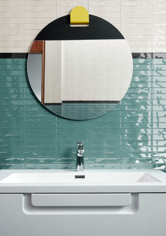 Faianta baie / bucatarie verde 5.3x30 cm, Marazzi Luz Ottanio