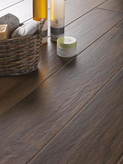 Gresie exterior / interior portelanata crem 15x90 cm, Marazzi Treverkmood Mogano