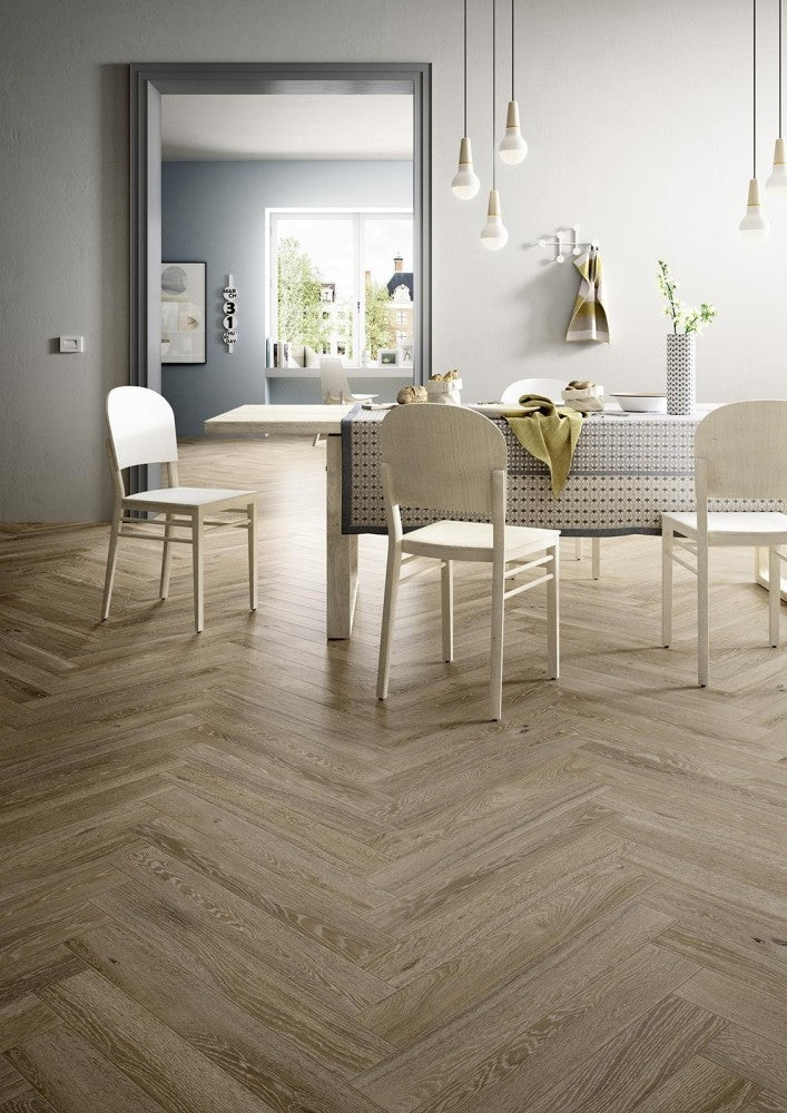Gresie exterior / interior portelanata bej 10x70 cm, Marazzi Treverkcharme Beige
