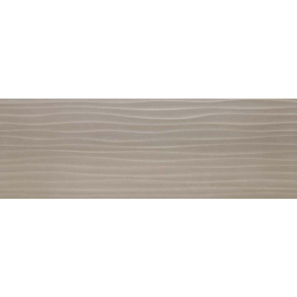 Faianta baie / bucatarie rectificata maro 40x120 cm, Marazzi Materika Struttura Wave 3D Grigio