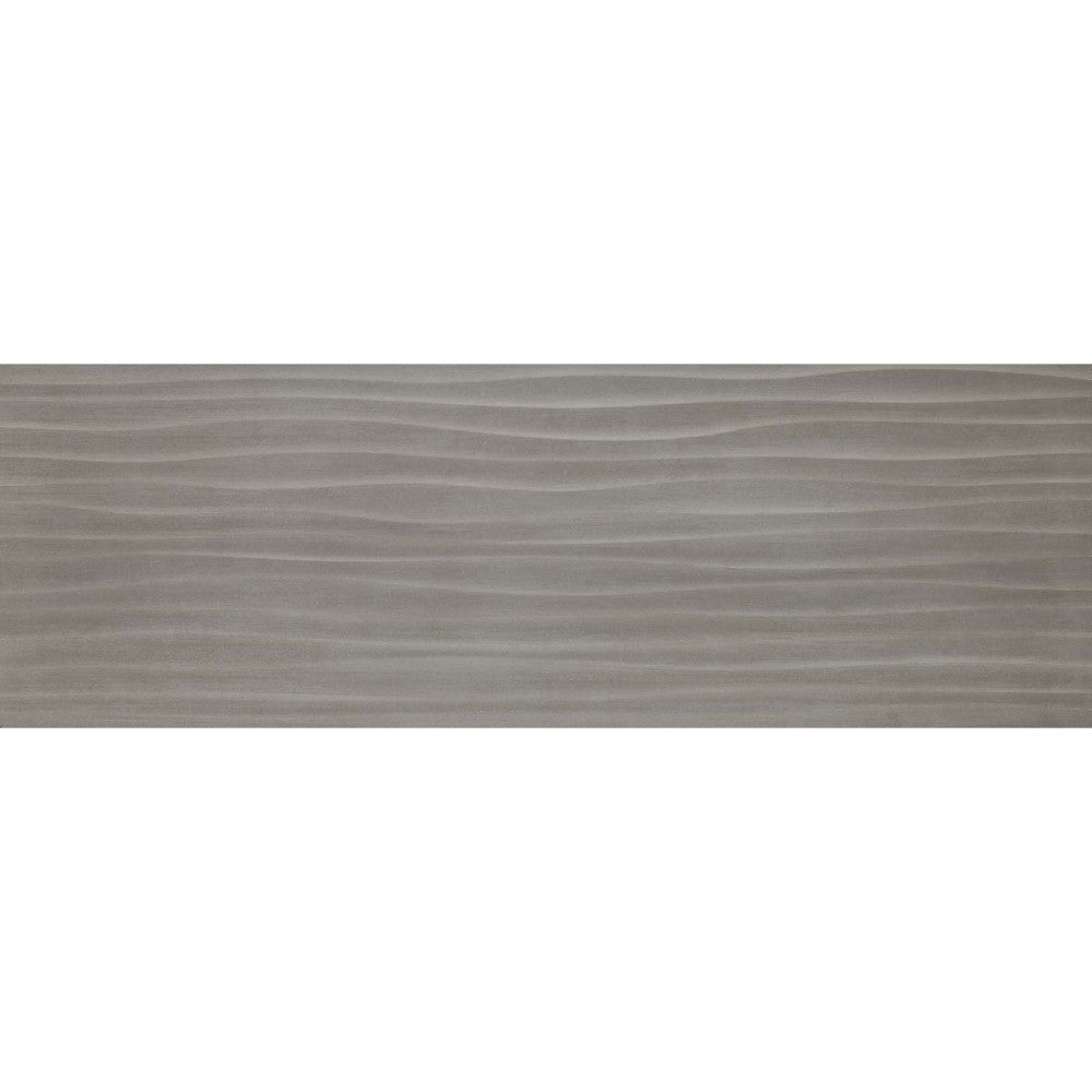 Faianta baie / bucatarie rectificata antracit 40x120 cm, Marazzi Materika Struttura Wave 3D Antracite