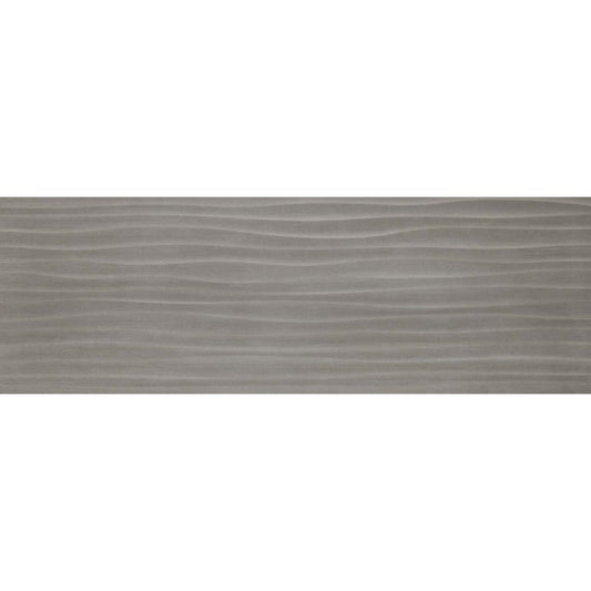 Faianta baie / bucatarie rectificata antracit 40x120 cm, Marazzi Materika Struttura Wave 3D Antracite