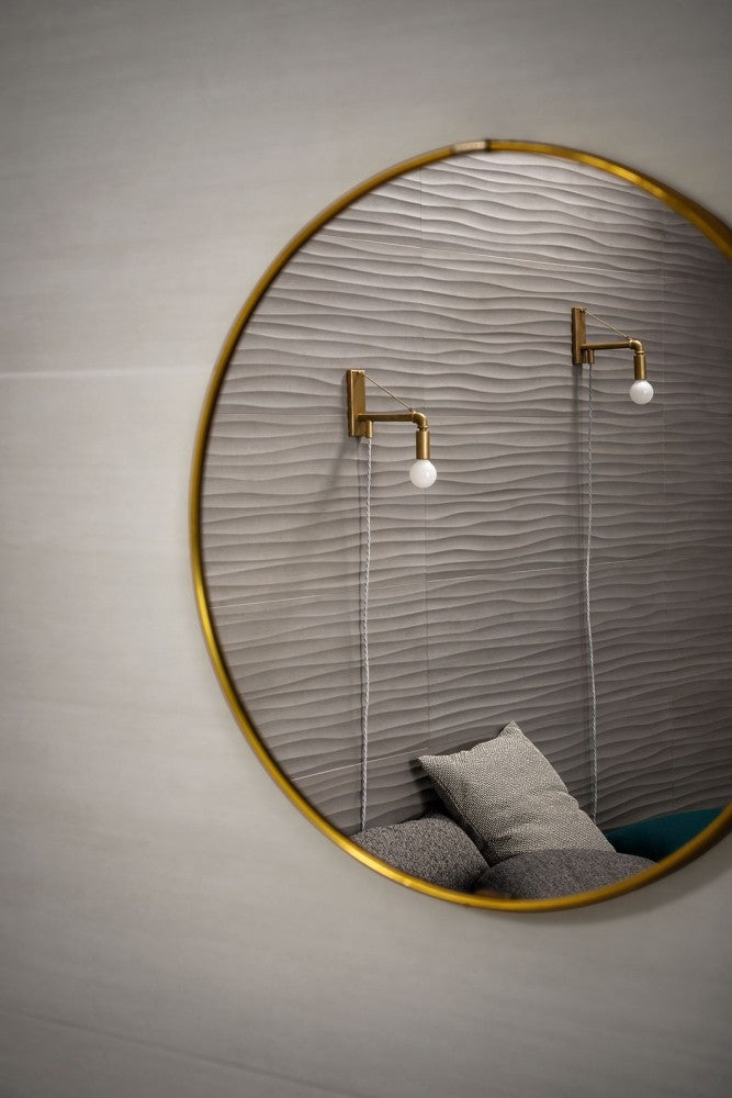 Faianta baie / bucatarie rectificata antracit 40x120 cm, Marazzi Materika Struttura Wave 3D Antracite