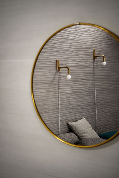 Faianta baie / bucatarie rectificata antracit 40x120 cm, Marazzi Materika Struttura Wave 3D Antracite