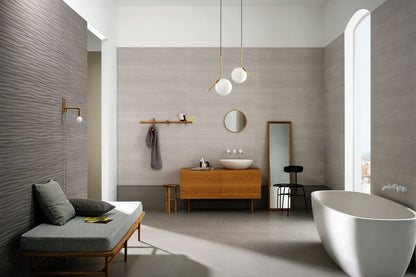 Faianta baie / bucatarie rectificata gri 40x120 cm, Marazzi Materika Grigio