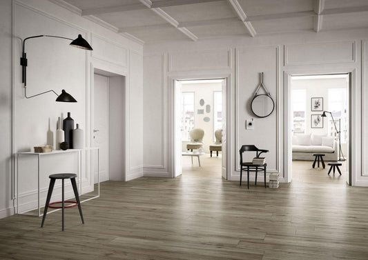 Gresie exterior / interior portelanata rectificata bej 37.5x150 cm, Marazzi Treverktrend Rovere Naturale