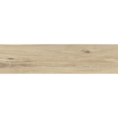 Gresie exterior / interior portelanata rectificata crem 37.5x150 cm, Marazzi Treverktrend Rovere Miele