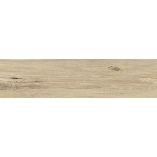 Gresie exterior / interior portelanata rectificata crem 37.5x150 cm, Marazzi Treverktrend Rovere Miele