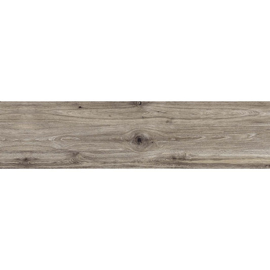 Gresie exterior / interior portelanata rectificata gri 37.5x150 cm, Marazzi Treverktrend Rovere Tortora
