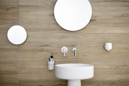 Gresie exterior / interior portelanata rectificata crem 25x150 cm, Marazzi Treverktrend Rovere Miele