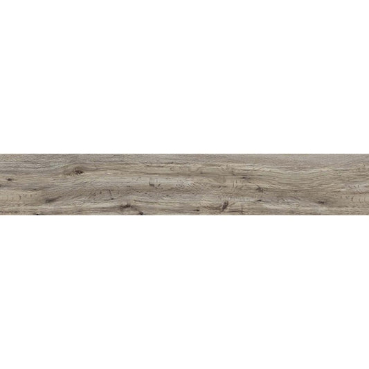 Gresie exterior / interior portelanata rectificata gri 25x150 cm, Marazzi Treverktrend Rovere Tortora
