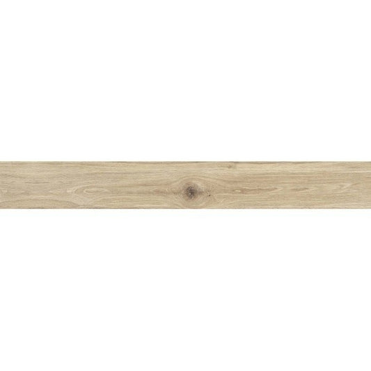 Gresie exterior / interior portelanata rectificata crem 19x150 cm, Marazzi Treverktrend Rovere Miele