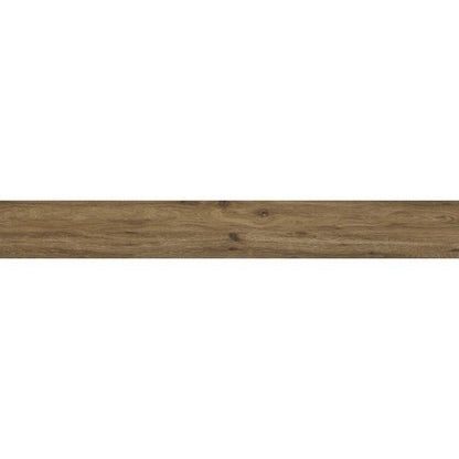 Gresie exterior / interior portelanata rectificata maro 19x150 cm, Marazzi Treverktrend Rovere Scuro