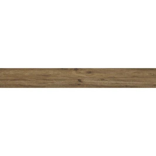 Gresie exterior / interior portelanata rectificata maro 19x150 cm, Marazzi Treverktrend Rovere Scuro