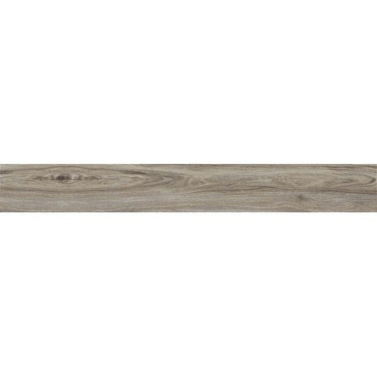 Gresie exterior / interior portelanata rectificata gri 19x150 cm, Marazzi Treverktrend Rovere Tortora
