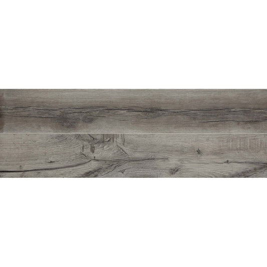 Gresie exterior portelanata rectificata gri 40x120 cm, Marazzi Treverkmade20 Strutturato Fume