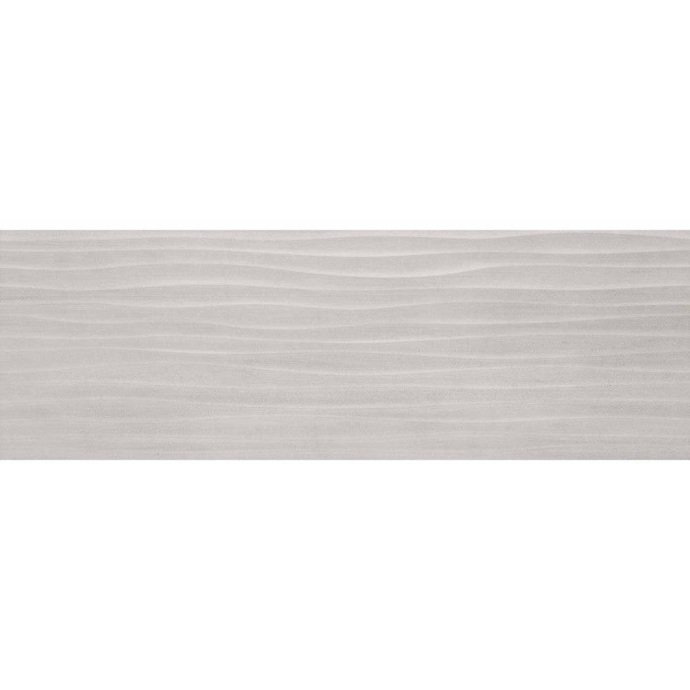 Faianta baie / bucatarie rectificata gri 40x120 cm, Marazzi Materika Struttura Wave 3D Fango