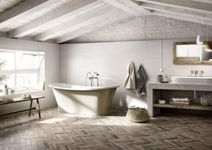 Gresie exterior portelanata rectificata maro 40x120 cm, Marazzi Treverkmade20 Strutturato Cognac