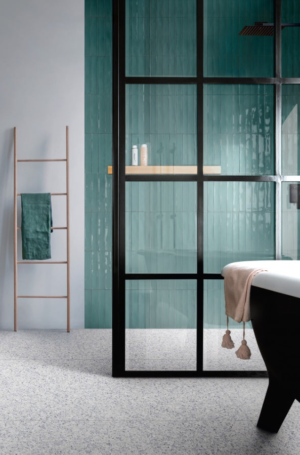 Gresie interior portelanata albastru 60x120 cm, Marazzi Frammento Macro Azzurro