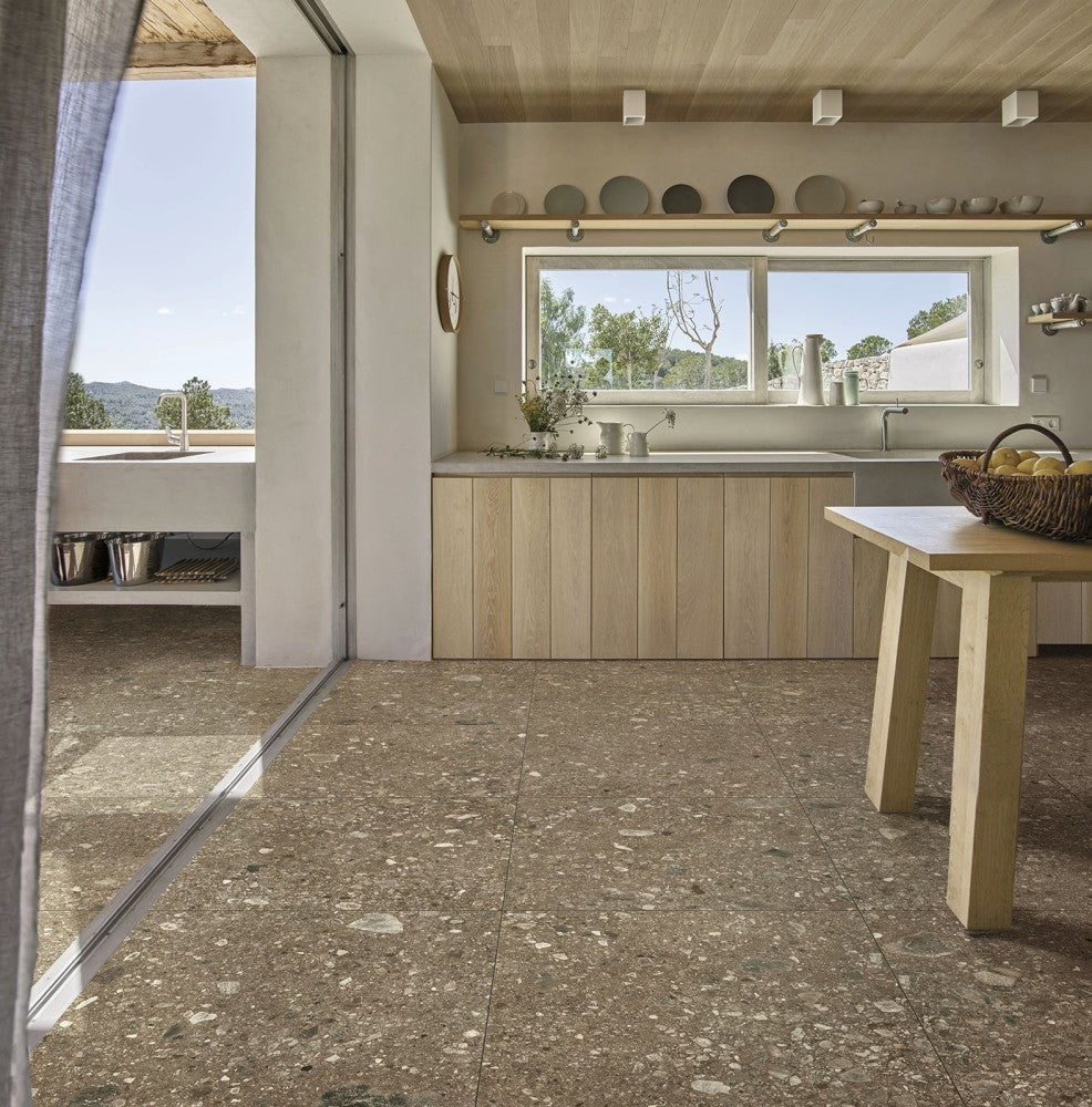 Gresie exterior / interior portelanata rectificata bej 75x150 cm, Marazzi Mystone Ceppo di Gre Beige