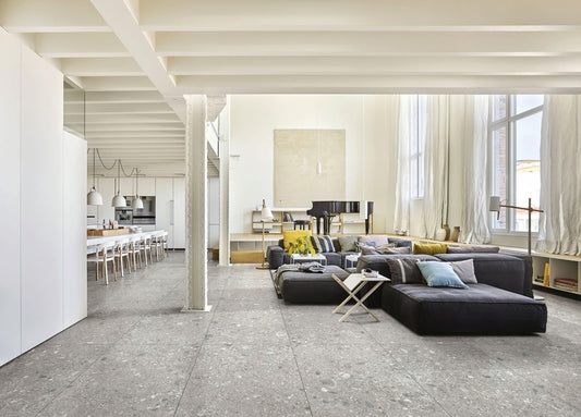 Gresie exterior / interior portelanata rectificata gri 75x150 cm, Marazzi Mystone Ceppo di Gre Grey