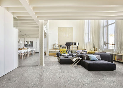 Gresie exterior / interior portelanata rectificata gri 75x75 cm, Marazzi Mystone Ceppo di Gre Grey