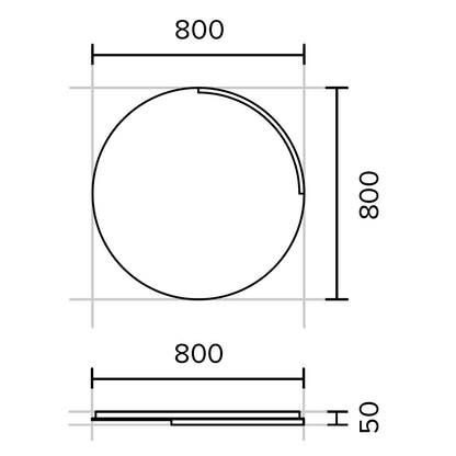 Kolpa San Orbis Oglinda cu iluminare LED Ø80 cm