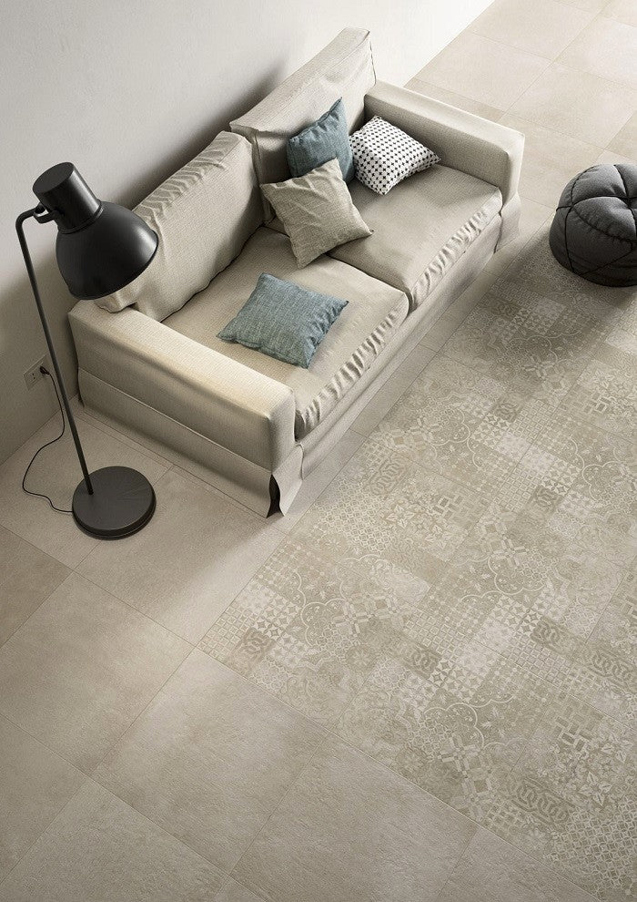 Gresie exterior portelanata rectificata bej 60x60 cm, Marazzi Plaster20 Sand