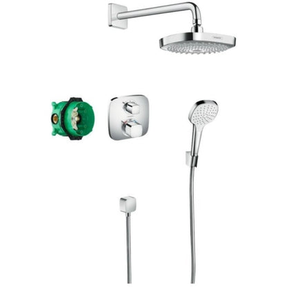 Sistem dus incastrat cu termostat Hansgrohe Croma Select E Ecostat