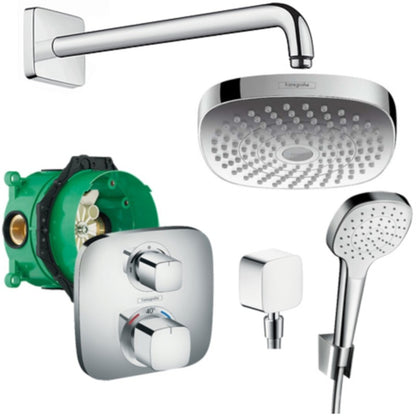 Sistem dus incastrat cu termostat Hansgrohe Croma Select E Ecostat