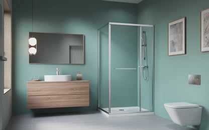 Cabina dus patrata cu usa glisanta Radaway Alienta SD II 100x80 cm, profil crom