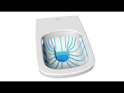 Set Vas WC suspendat cu capac soft close Duravit Architec Rimless 37x58 cm evacuare orizontala
