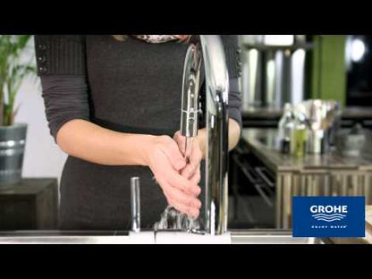 Grohe Minta Touch Baterie chiuveta bucatarie monocomanda electronica, cu dus extractibil, pipa C, crom