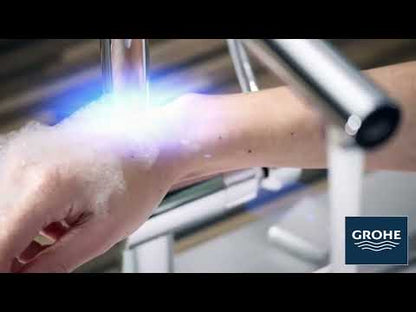 Grohe Minta Touch Baterie chiuveta bucatarie monocomanda electronica, cu dus extractibil, pipa in L, aspect inox (supersteel)