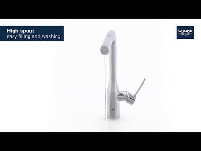 Grohe Essence Baterie chiuveta bucatarie monocomanda cu dus extractibil, cupru mat (brushed warm sunset)